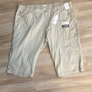 Dash tan Taylor Capri comfort waist cargo pocket comfee flex elastic waist 3X